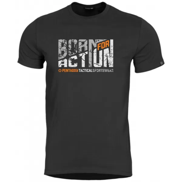  Pánské triko PENTAGON AGERON BORN FOR ACTION K09012-BA BLACK 
