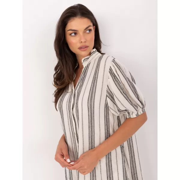  Dámské šaty OCH BELLA TW-SK-BI-2451.84 WHITE-BLACK 