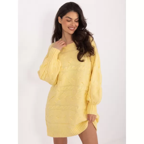  Dámský svetr WOOL FASHION ITALIA AT-SW-2367.76P BRIGHT YELLOW 