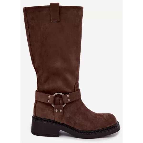  Dámské kozačky BOTO LQ-163 BROWN 