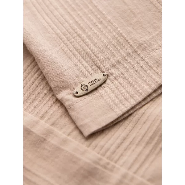  Pánská košile OMBRE OM-SHSS-0221 LIGHT BROWN 