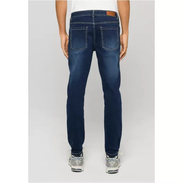  Pánské kalhoty URBAN CLASSICS TB8456 MID DEEP BLUE WASHED 