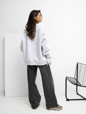 Dámská mikina RUE PARIS RV-BL-A1038.01P LIGHT GREY