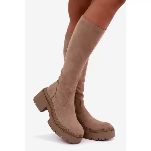  Dámské kozačky BOTO 9671A-1 KHAKI 