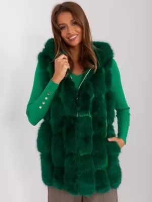 Dámská vesta WOOL FASHION ITALIA AT-KZ-2379.96P DARK GREEN