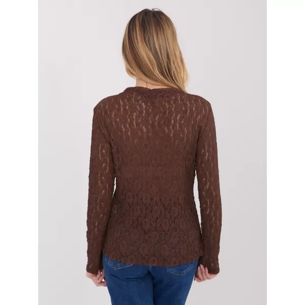  Dámská halenka ITALY MODA IT-BZ-9962.98 BROWN 