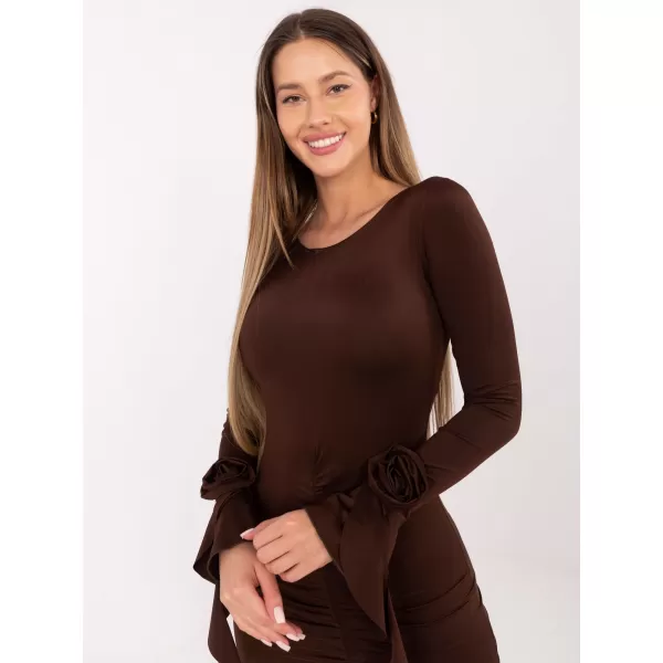  Dámské šaty ITALY MODA MI-SK-A1565.80 BROWN 