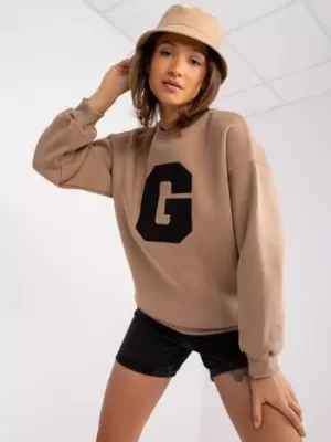 Dámská mikina EX MODA EM-BL-617/G.11 DARK BEIGE