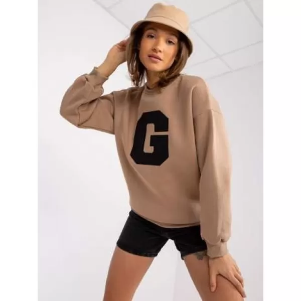  Dámská mikina EX MODA EM-BL-617/G.11 DARK BEIGE 