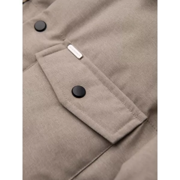  Pánská prošívaná košilová bunda OMBRE OM-JALP-0256 BLACK 