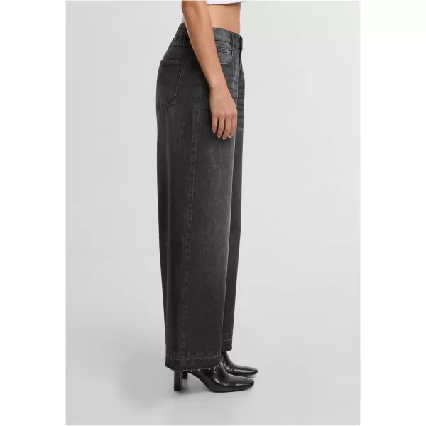  Dámské kalhoty URBAN CLASSICS TB7712 BLACK WASHED 