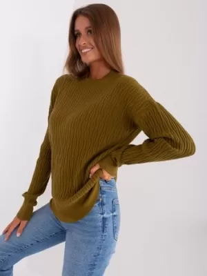 Dámský svetr WOOL FASHION ITALIA AT-SW-2338.14P OLIVE