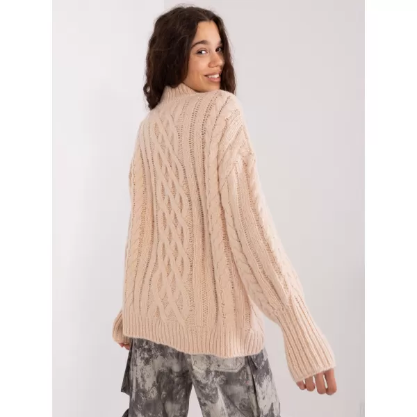  Dámský svetr WOOL FASHION ITALIA AT-SW-2363-2.30 LIGHT BEIGE 