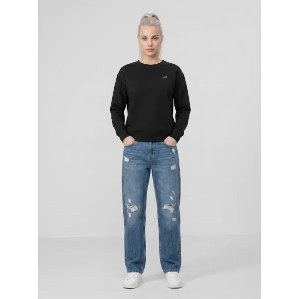  Dámská mikina 4F 4FWMM00TSWSF2534 DEEP BLACK 