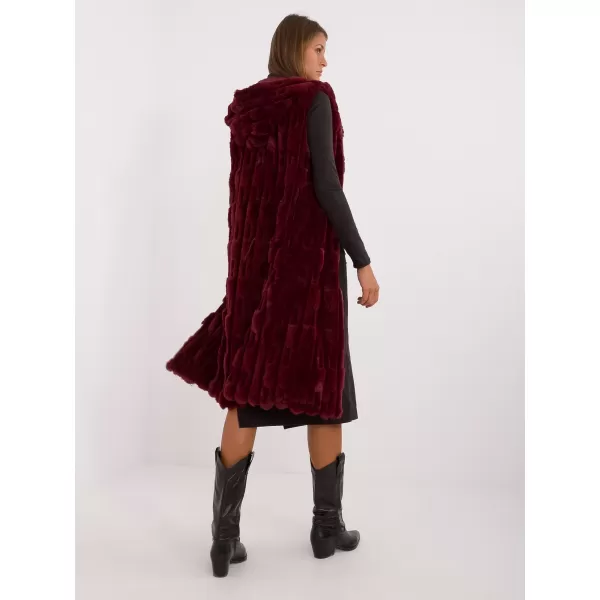  Dámská vesta WOOL FASHION ITALIA AT-KZ-2368-1.13 BURGUNDY 