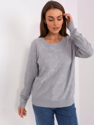 Dámský svetr WOOL FASHION ITALIA AT-SW-2231A.00P GRAY