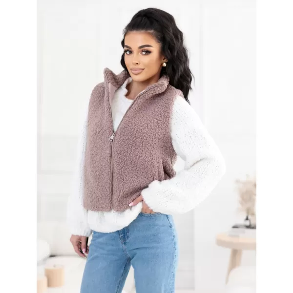  Dámská vesta FACTORY PRICE CS-KZ-1403.00P DARK BEIGE 