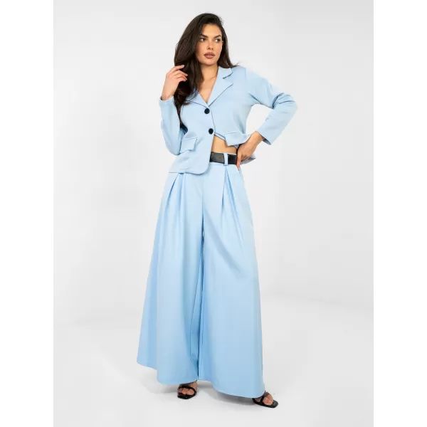  Dámské kalhoty RUE PARIS IT-SP-19963.32 LIGHT BLUE 