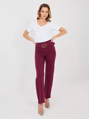 Dámské kalhoty RUE PARIS IT-SP-FL7371.93 DARK RED