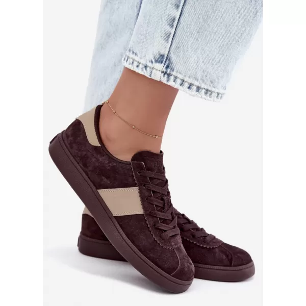  Dámské tenisky BIG STAR SHOES UU274438 BROWN/BEIGE SHADOWS 
