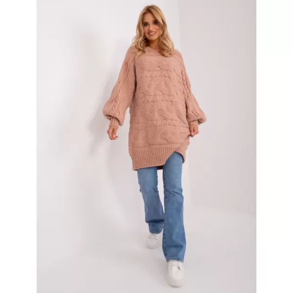  Dámský svetr WOOL FASHION ITALIA AT-SW-2367.76P DARK PINK 