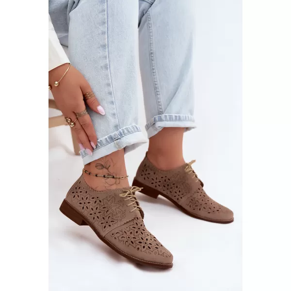  Dámské polobotky ZAZOO 4156/HOGL BEIGE 