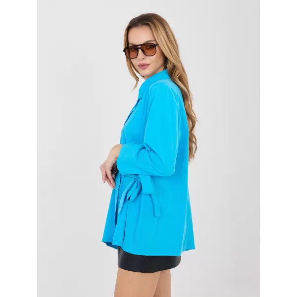  Dámská košile RUE PARIS IT-KS-FL10188.27 BLUE 