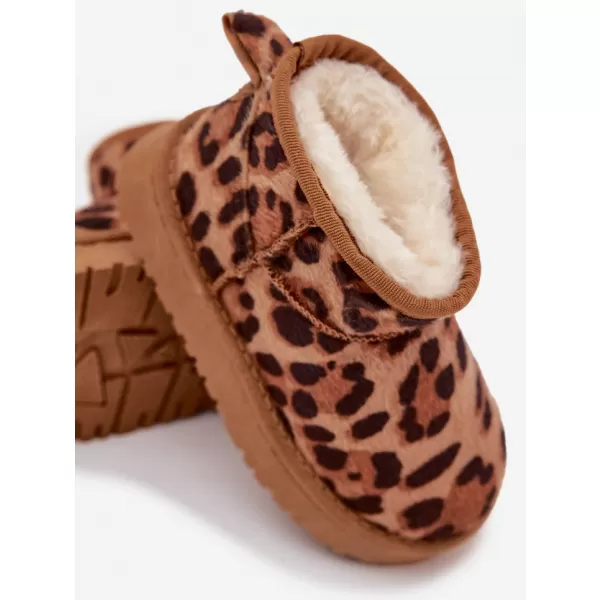  Dětské sněhule BOTO 20400-1/E2E/3E LEOPARD PRINT 