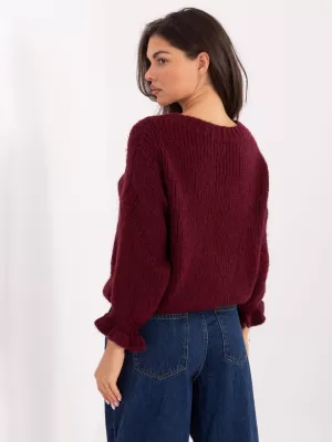 Dámský svetr ITALY MODA MI-SW-2912.10X BURGUNDY