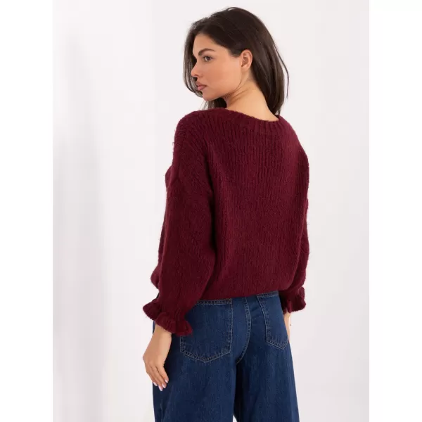  Dámský svetr ITALY MODA MI-SW-2912.10X BURGUNDY 