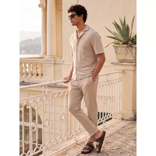  Pánská košile OMBRE OM-SHCS-0220 BEIGE 