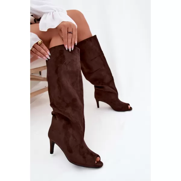  Dámské kozačky BOTO LA3153 BROWN 