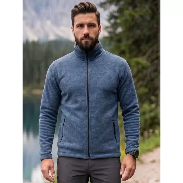 Pánská micro fleece mikina MALFINI FACTOR 852 TMAVÝ DENIM MELÍR