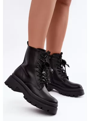 Dámské kotníkové boty BOTO QH7838 BLACK
