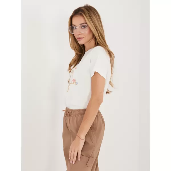  Dámské tričko ITALY MODA IR-TS-R2766.60 ECRU 