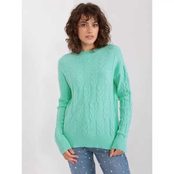  Dámský svetr WOOL FASHION ITALIA AT-SW-2340.10 MINT 