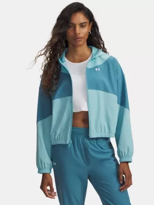 Dámská bunda UNDER ARMOUR RIVAL WOVEN JKT HD 6004849-425 MODRÁ