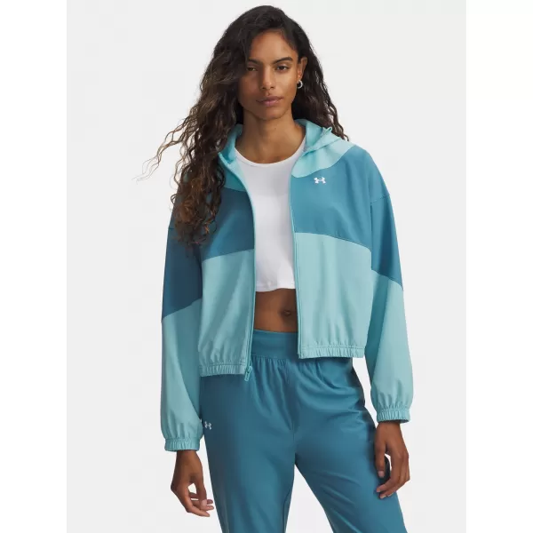  Dámská bunda UNDER ARMOUR RIVAL WOVEN JKT HD 6004849-425 MODRÁ 