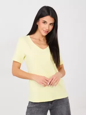 Dámské tričko RUE PARIS RV-TS-A1095.33 BRIGHT YELLOW
