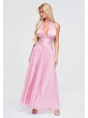 Dámské šaty LARICA LA-OM-DLR414 PINK