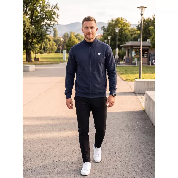  Pánská mikina 4F 4FWMM00TSWSM2547 NAVY 