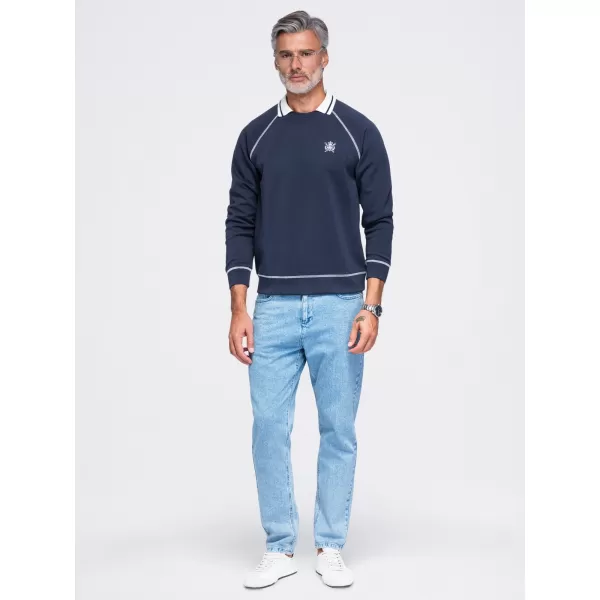  Pánská mikina OMBRE OM-SSNZ-0269 NAVY BLUE 