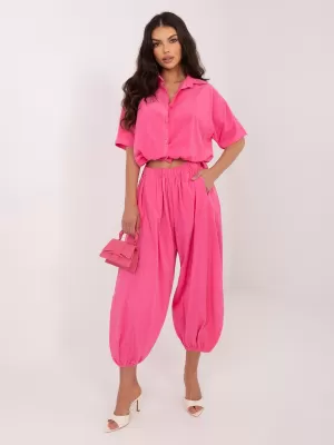 Dámské kalhoty ITALY MODA IT-SP-FL10309-1.91 DARK PINK