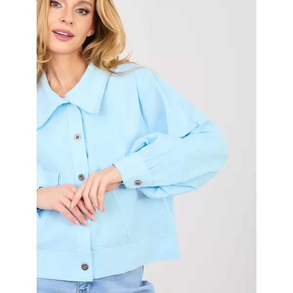  Dámská halenka RUE PARIS IT-KR-FL10071.50 LIGHT BLUE 