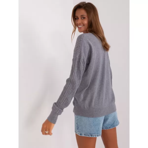  Dámský svetr WOOL FASHION ITALIA AT-SW-2338.14P DARK GREY 
