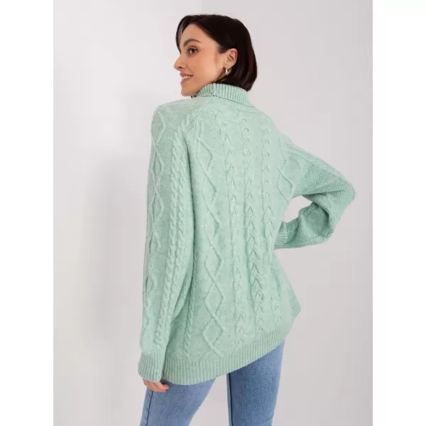  Dámský svetr WOOL FASHION ITALIA AT-SW-2355-2.30X LIGHT MINT 
