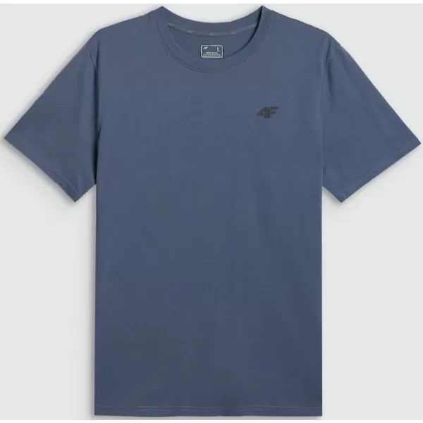  Pánské triko 4F 4FWAW25TTSHM2401 DENIM 