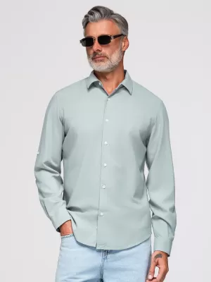 Pánská košile OMBRE OM-SHCS-0190 PASTEL GREEN