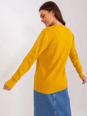 Dámský svetr WOOL FASHION ITALIA AT-SW-232901.25X DARK YELLOW