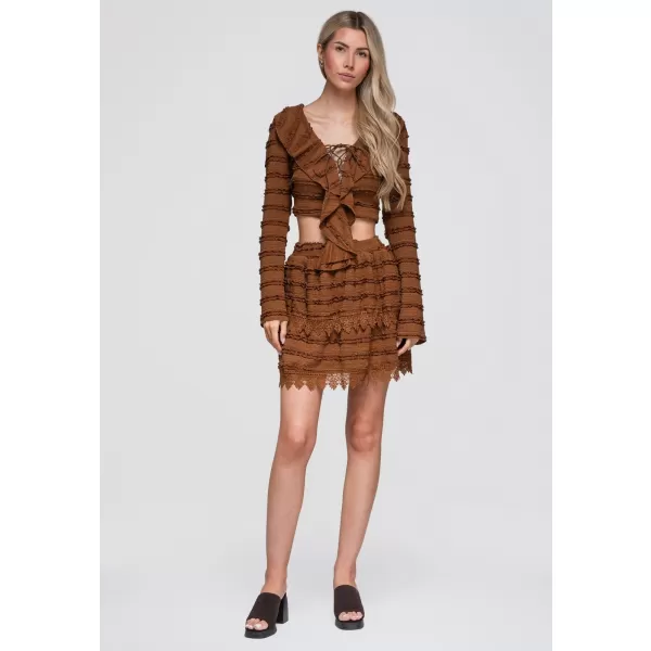  Dámská sukně OMBRE OW-GL-E0015 LIGHT BROWN 